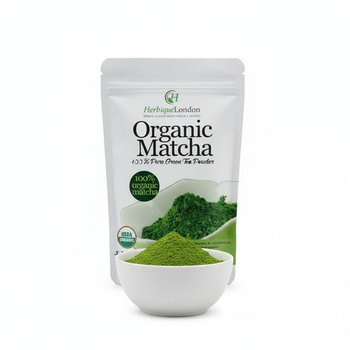 Organic Matcha 100% pure green tea powder - Instant Energy Booster | Herbique London